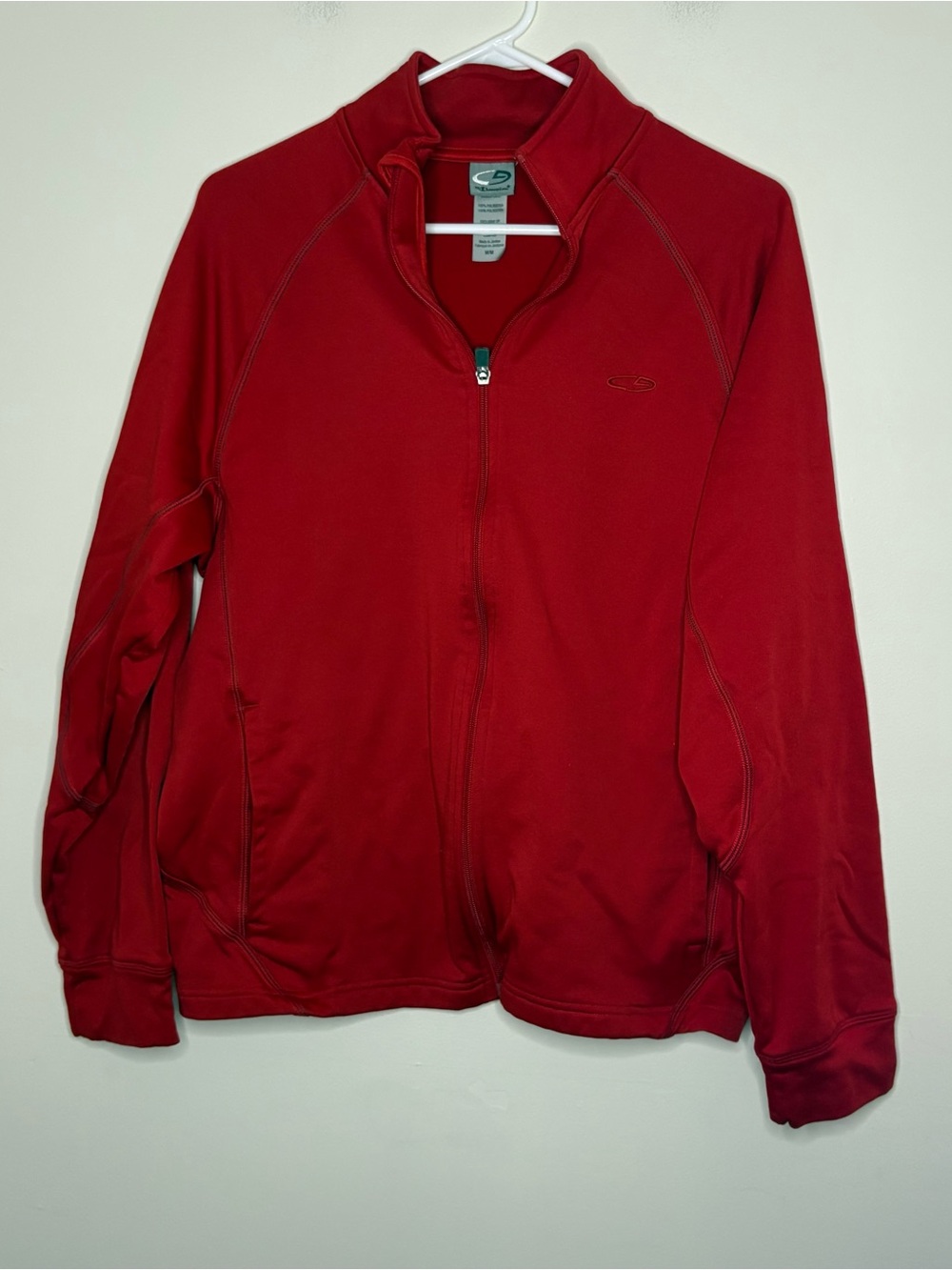 Champion Mens red Track jacket Athletic Fit School Sporty Gym Fall
